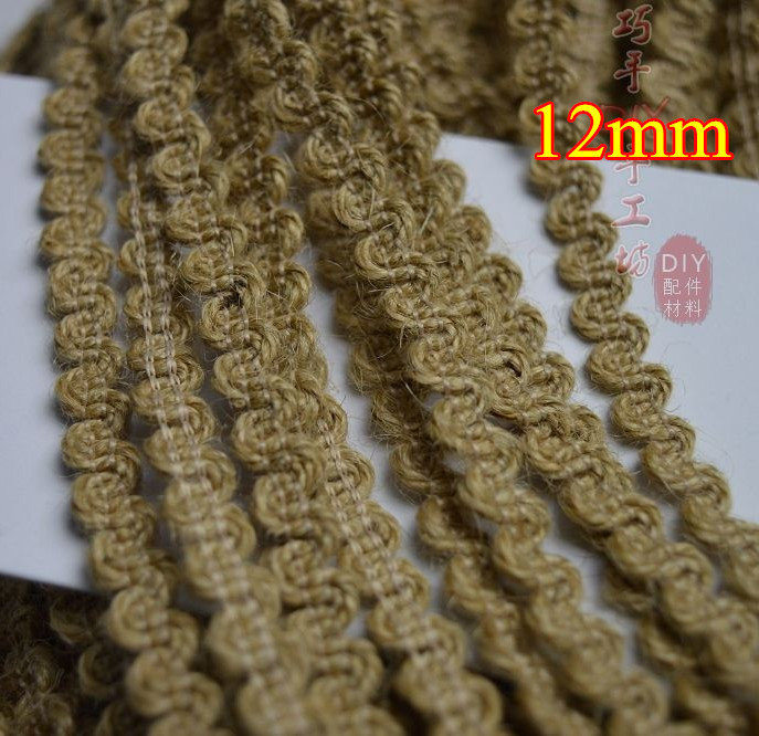 12mm x 10 m ҹ  켾 Ȳ  ̺ ﺣ Ʈ ڸ    zakka macrame   ߰ſ